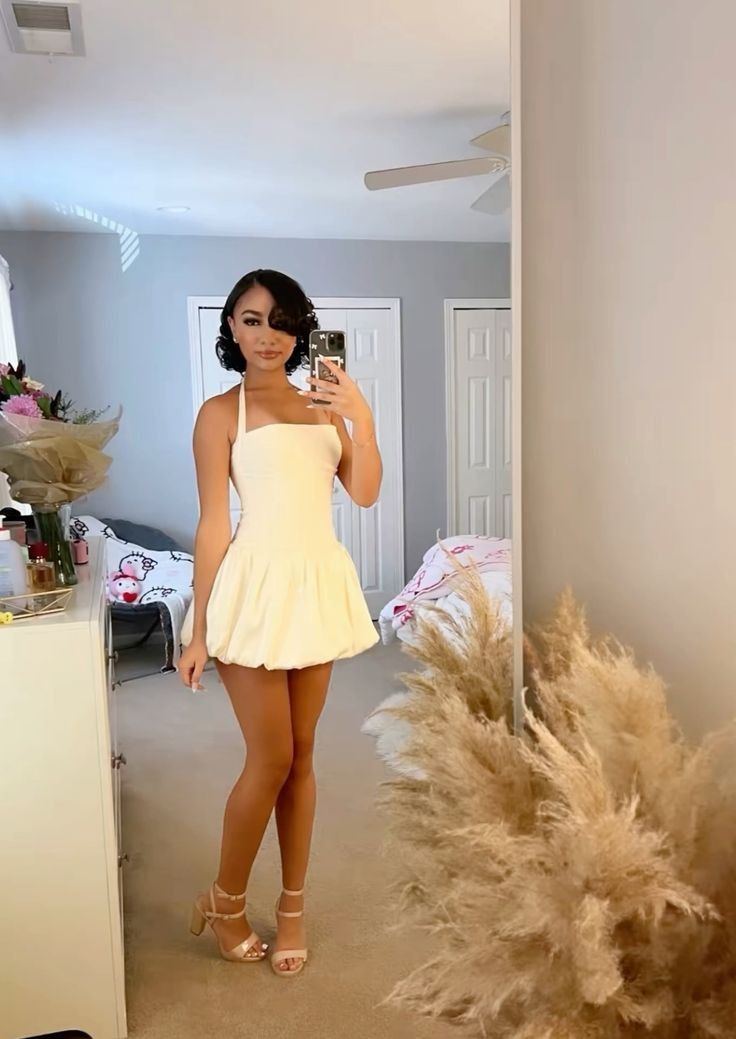 White A-Line Lovely Short Party Dress Homecoming Dress