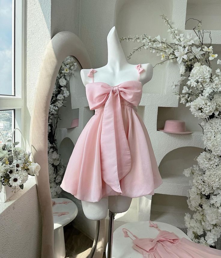 Pink Cocktail Dress Short Party Dress Homecoming Dress