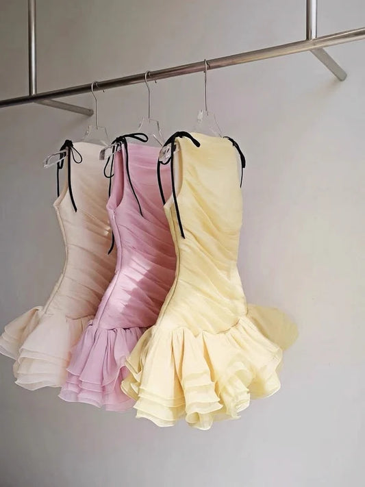 Cute Sheath One Shoulder Pink Lace Short Satin Formal Homecoming Dresses Party Graduation Dress Hoco Dresses