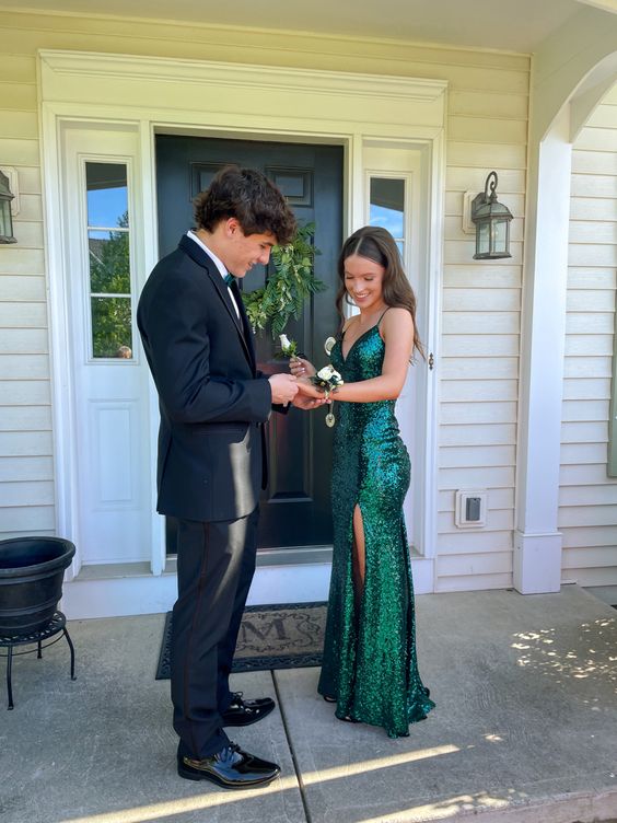 PM506,Mermaid Dark Green Sequined Prom Dresses, Long Evening Party Gow prommirror PM506,Mermaid Dark Green Sequined Prom Dresses, Long Evening Party Gow prommirror