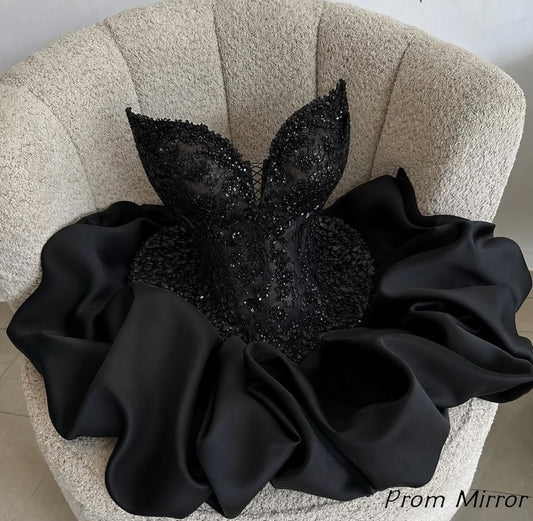 Luxury Black 17th Birthday Party Dresses Mini Homecoming Dress