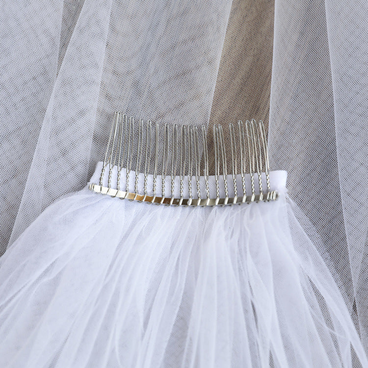 3M White Lace Tulle Wedding Veil