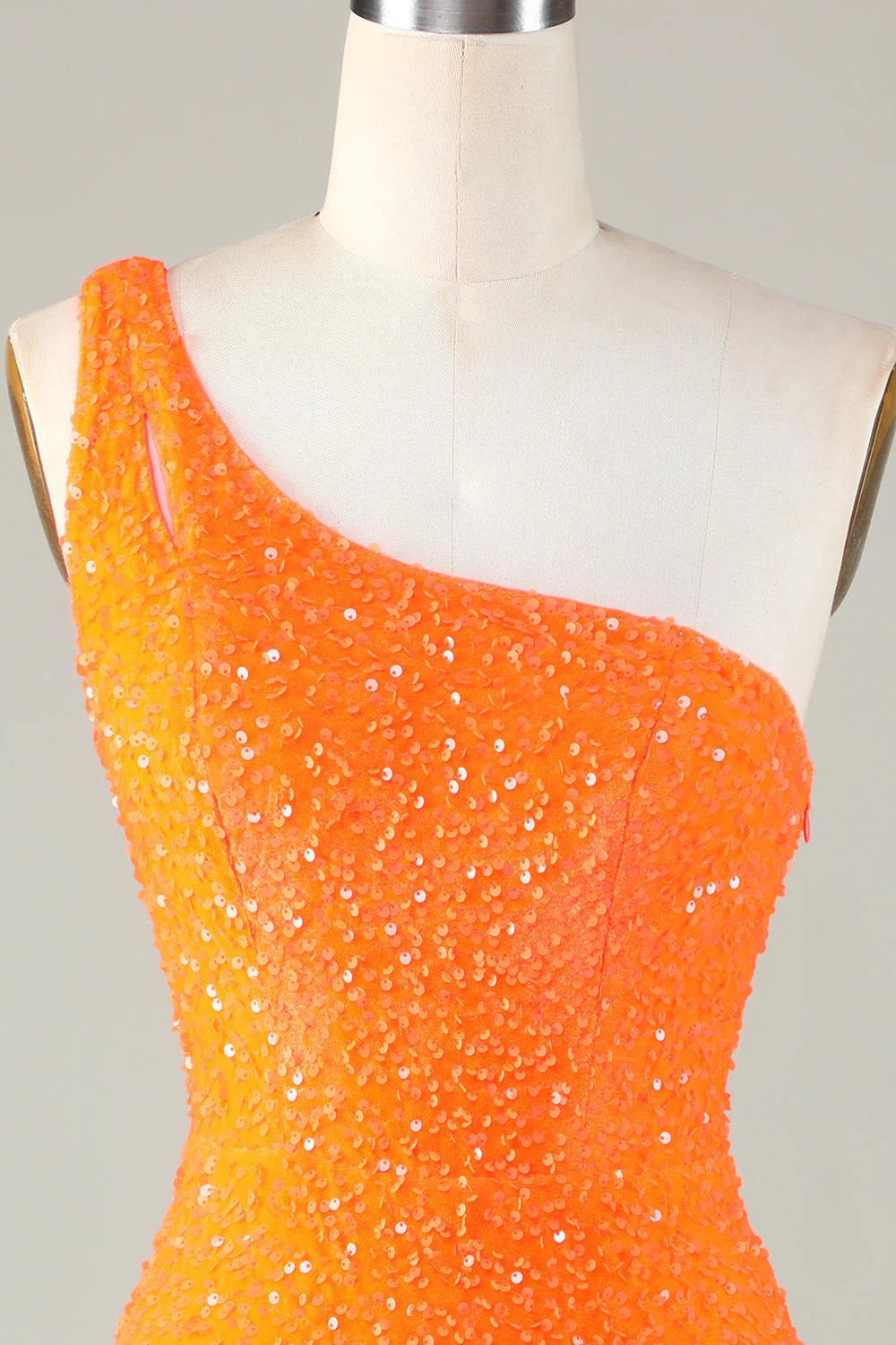 Sequins One-Shoulder Royal Blue Tight Beading Short Homecoming Dress