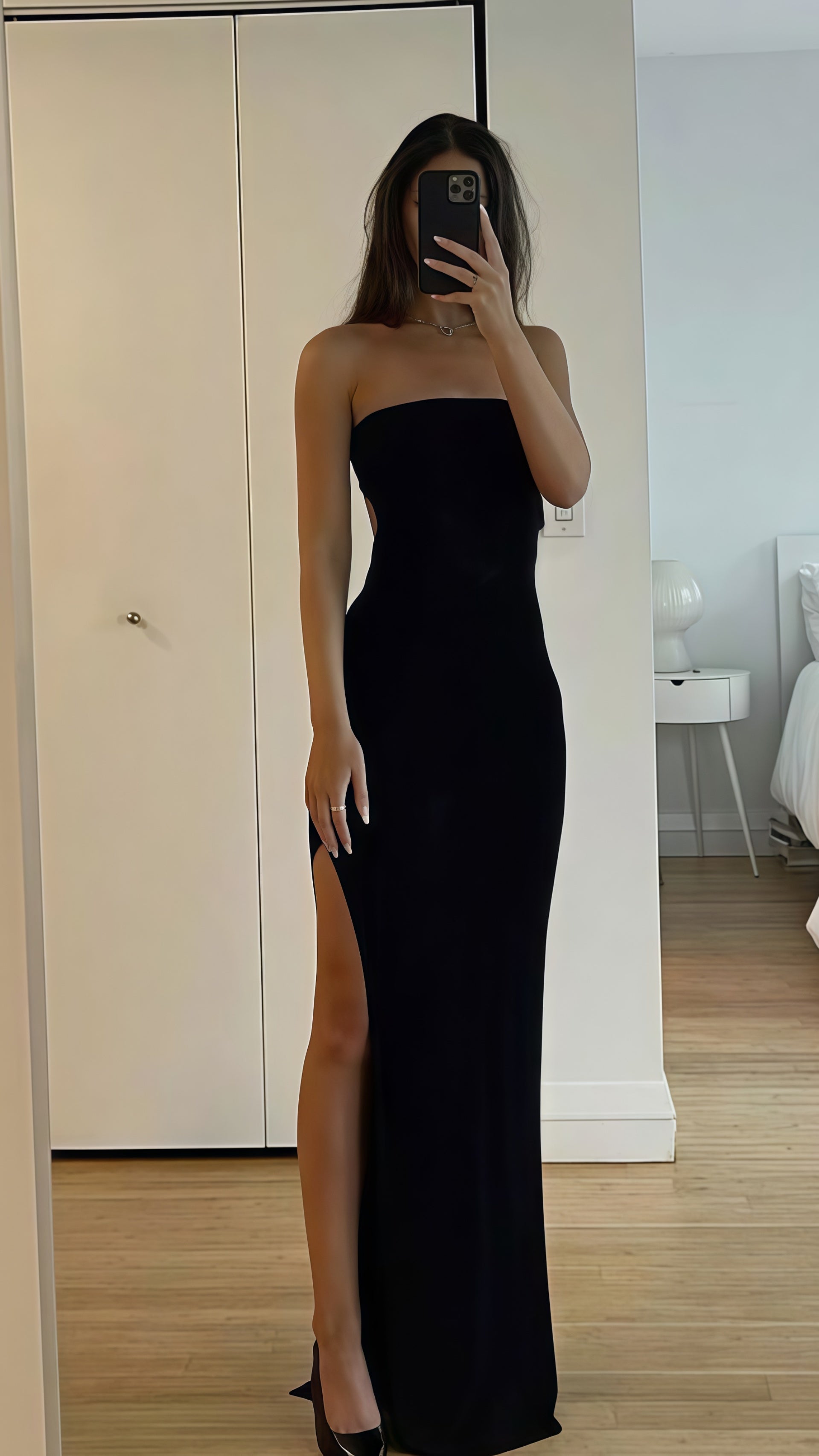 Sexy Black Strapless Evening Prom Dress, Bodycon Party Dresses – prommirror