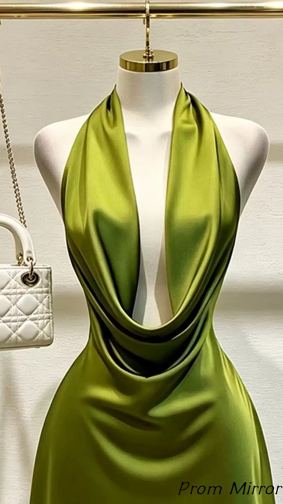 Simple Green Halter Sexy Homecoming Dresses