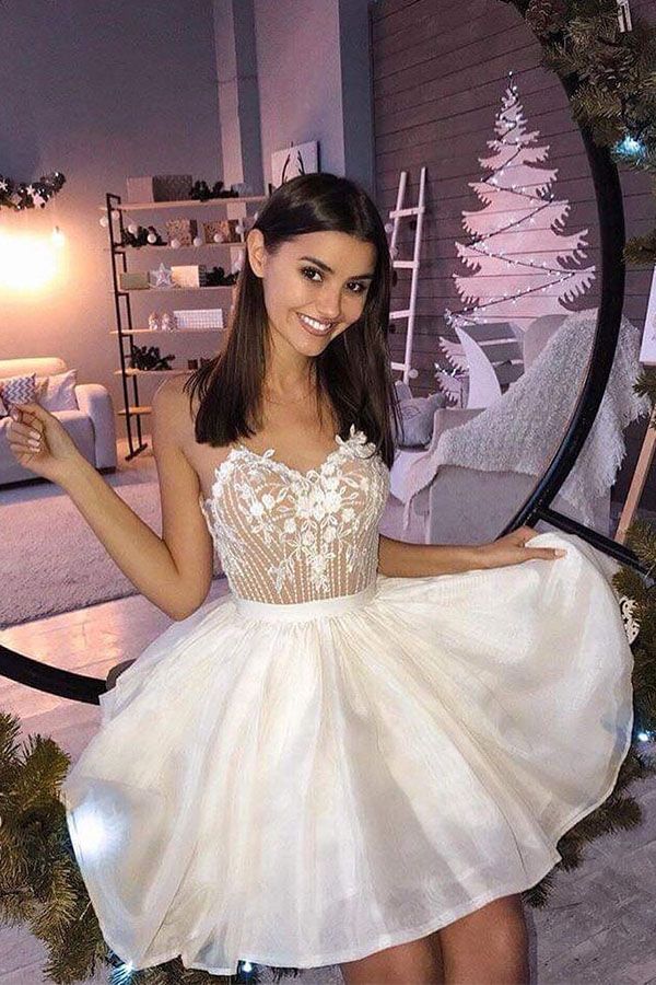PM212,Spaghetti straps lace homecoming dresses