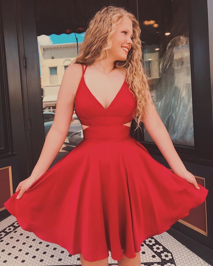 PM274,A-Line Homecoming Dresses,Red Homecoming Dress,V-Neck Graduation prommirror PM274,A-Line Homecoming Dresses,Red Homecoming Dress,V-Neck Graduation prommirror