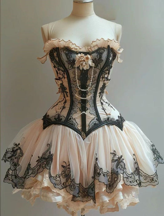 Retro Lace Sexy Short Party Dress Homecoming Dress