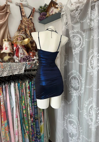Navy Sheath Birthday Outfit Short Evening Dress Short Party Dress Cocktail Dresses Homecoming Dress