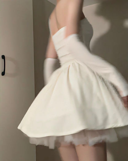 A Line Homecoming Dress Strapless Short Evening Dress Cocktail Dresses Short Party Dress