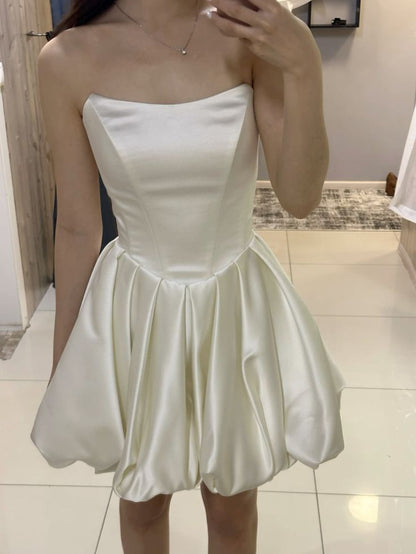 A Line Strapless Short Evening Dress Homecoming Dress Short Party Dress