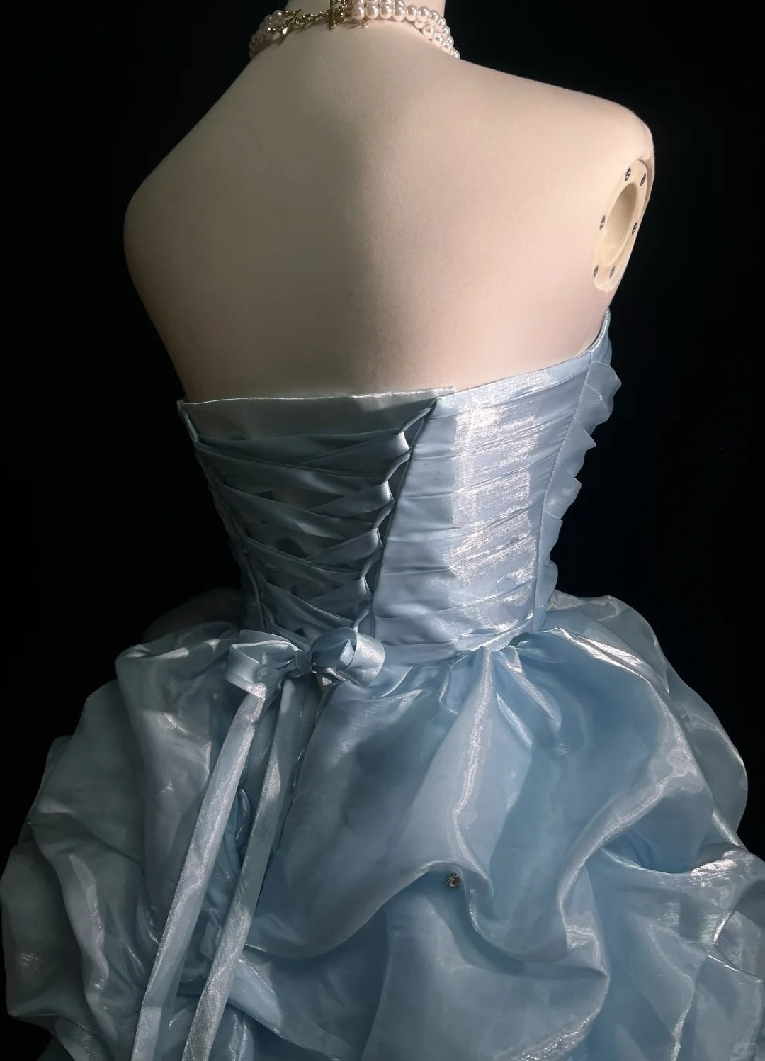 A Line Sky Blue Birthday Outfit Short Evening Dress Short Party Dress Vintage  Homecoming Dress