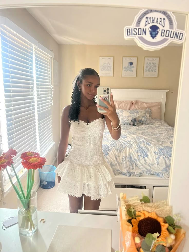 White Lace Birthday Dress Homecoming Dress Short Party Dress