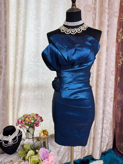 Royal Blue Birthday Outfit Short Evening Dress Short Party Dress Vintage Homecoming Dress