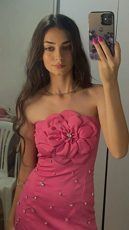 Pink Sheath Homecoming Dress Short Birthday Party Dress