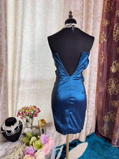 Royal Blue Birthday Outfit Short Evening Dress Short Party Dress Vintage Homecoming Dress