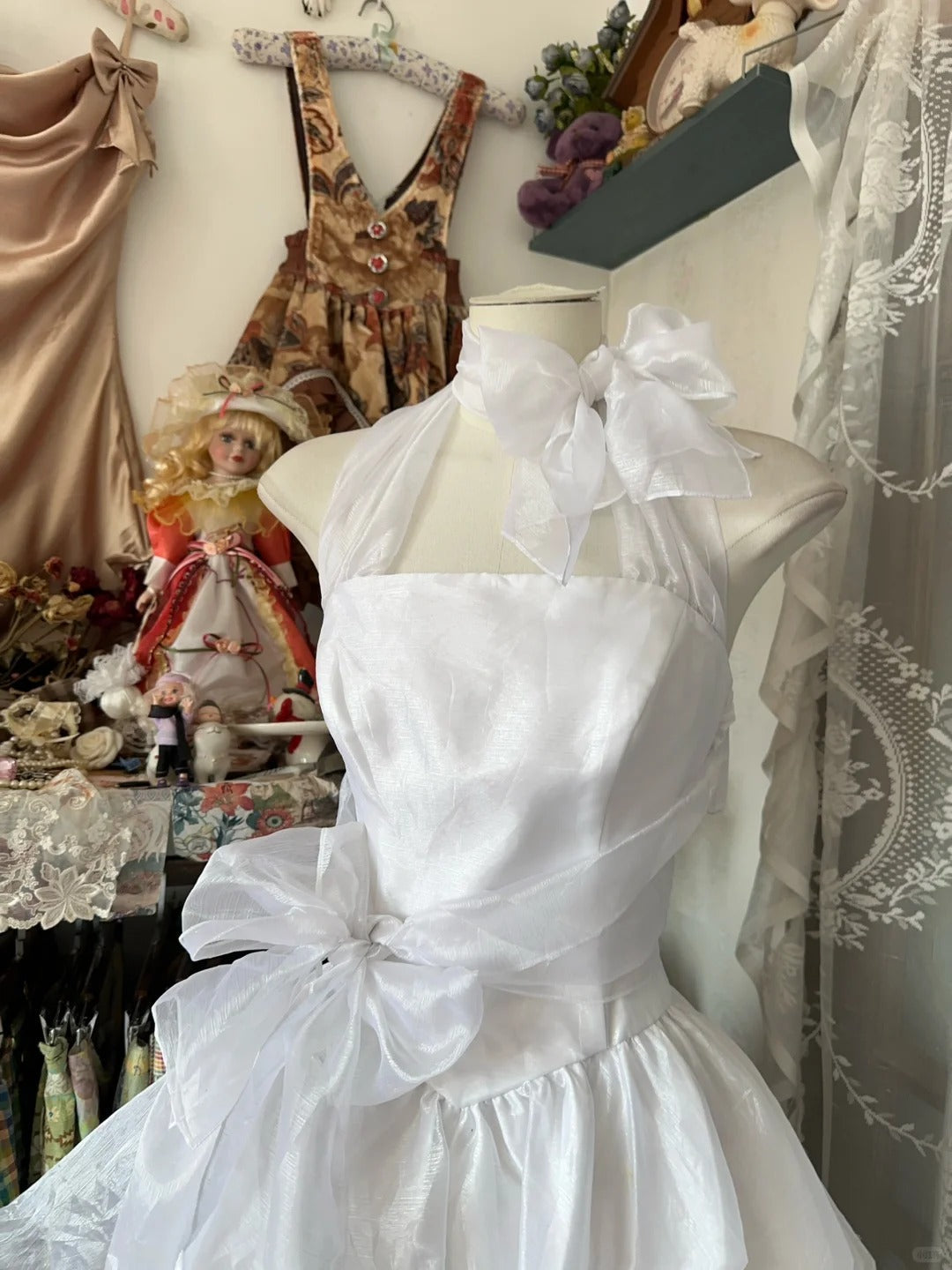 A Line White Birthday Outfit Short Evening Dress Vintage Short Party Dress Homecoming Dress