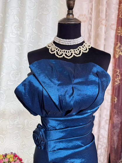 Royal Blue Birthday Outfit Short Evening Dress Short Party Dress Vintage Homecoming Dress