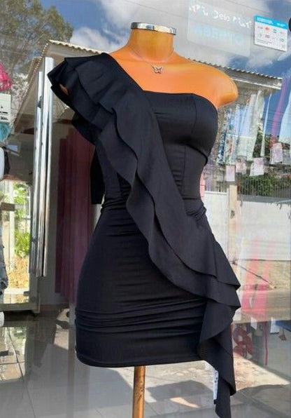 Black Short Evening Dress Homecoming Dress Short Party Dress