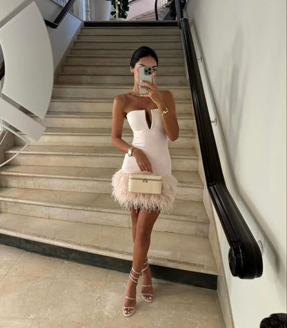 Light Pink Sexy Homecoming Dress Short Evening Dress Cocktail Dresses Short Party Dress