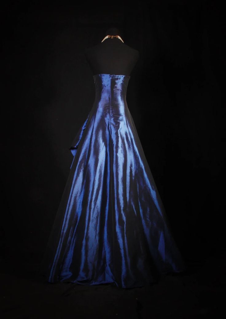 Pretty A Line Sleeveless Navy Blue Long Prom Dress Evening Dress