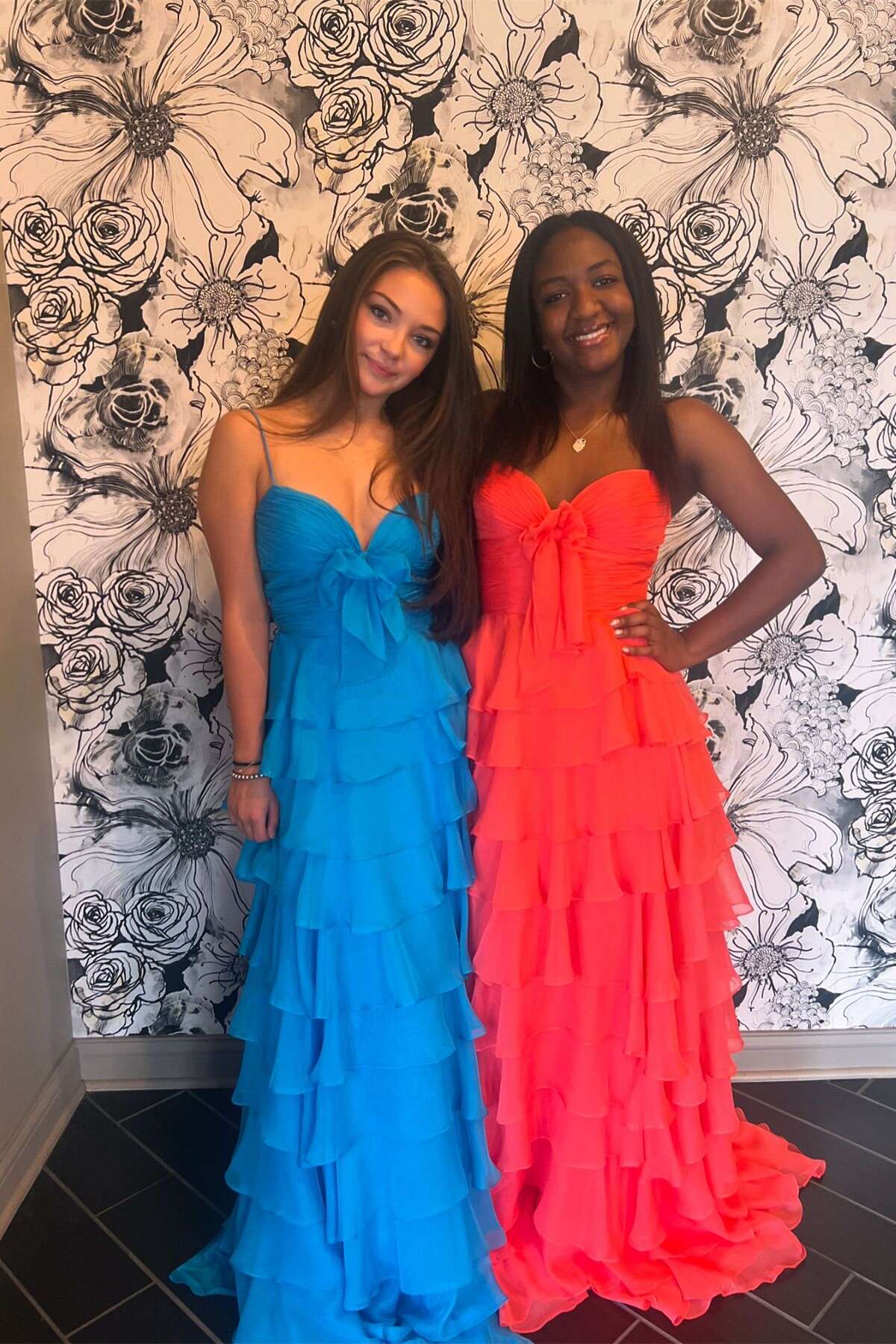 Straps Green Chiffon Tiered Ruffle Party Dress