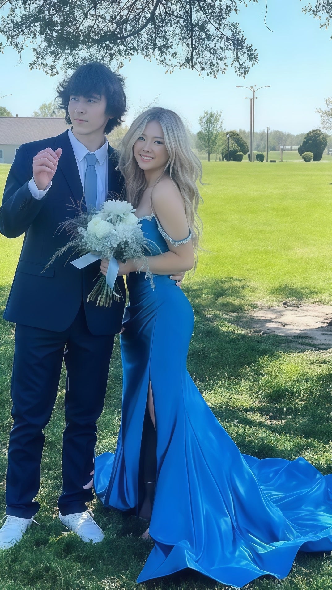 Blue Mermaid Prom Dresses, Off The Shoulder Beaded Party Gown