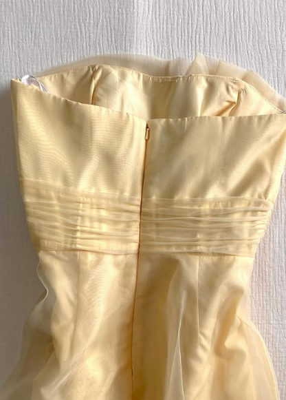Cute A Line Strapless Satin Chiffon Short Homecoming Dress 18th Birthday Outfits