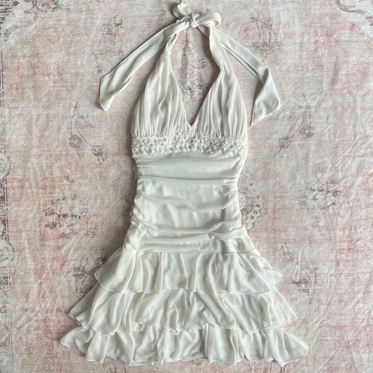 Elegant A Line Halter Chiffon Short Homecoming Dress 18th Birthday Outfits