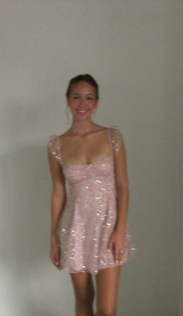 Sparkly Pink A Line Spaghetti Straps Tulle Sequin Short Homecoming Dress 19th Birthday Outfits