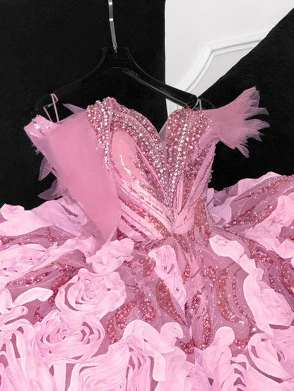 Gorgeous A Line Off The Shoulder Pink Tulle Beaded Short Homecoming Dress 19th Birthday Outfits