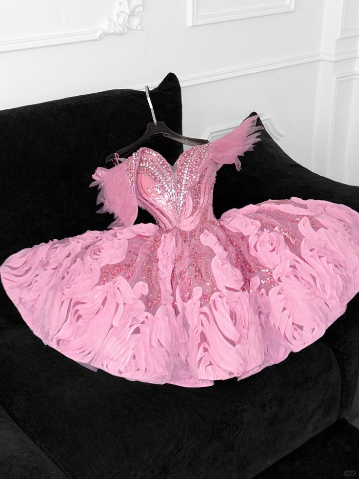 Gorgeous A Line Off The Shoulder Pink Tulle Beaded Short Homecoming Dress 19th Birthday Outfits