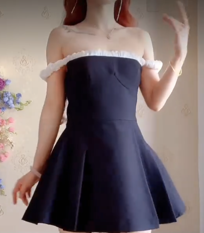 Charming Off-the-Shoulder Black Homecoming Dress Pleated A-Line Birthday Dress
