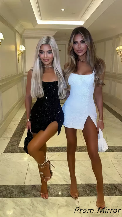 Cheap Homecoming Dresses Sequin Bodycon Short Prom Dress