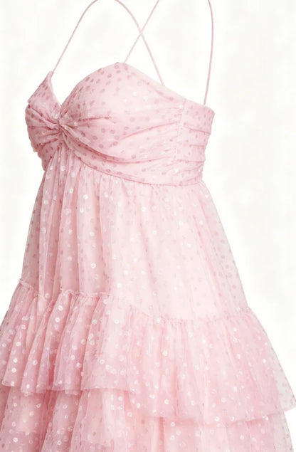 Cute A Line Spaghetti Straps Pink Sequin Short Formal Homecoming Dresses Party Graduation Dress Hoco Dresses
