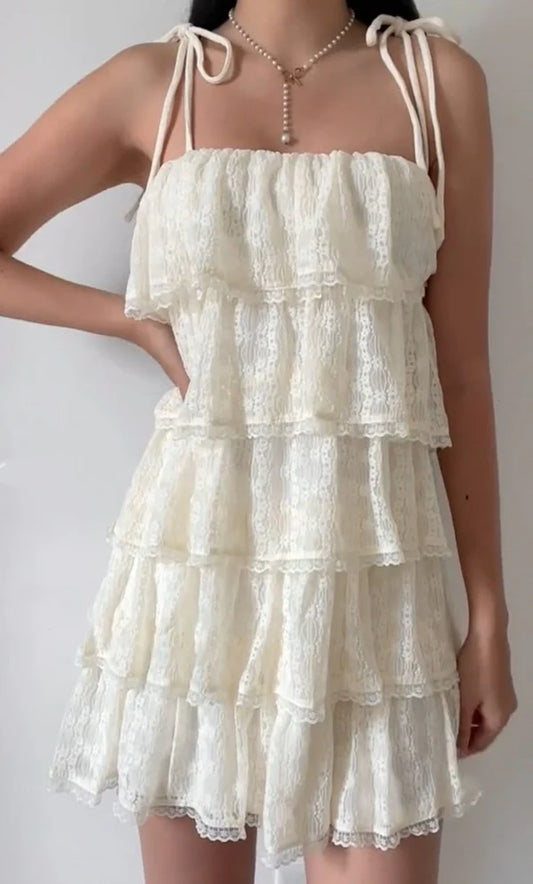 Cute A Line Spaghetti Straps White Lace Short Formal Homecoming Dresses Party Graduation Dress Hoco Dresses
