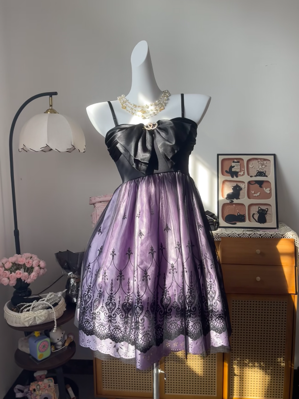 Chic Purple Homecoming Dress Spaghetti Straps Chiffon Birthday Dress Sheath Graudation Party Dress