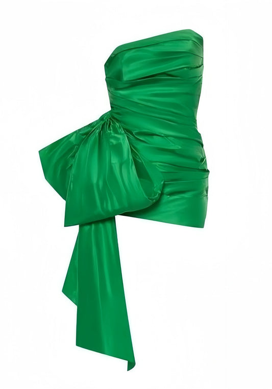 Green Short Prom Dress, Strapless Homecoming Dresses