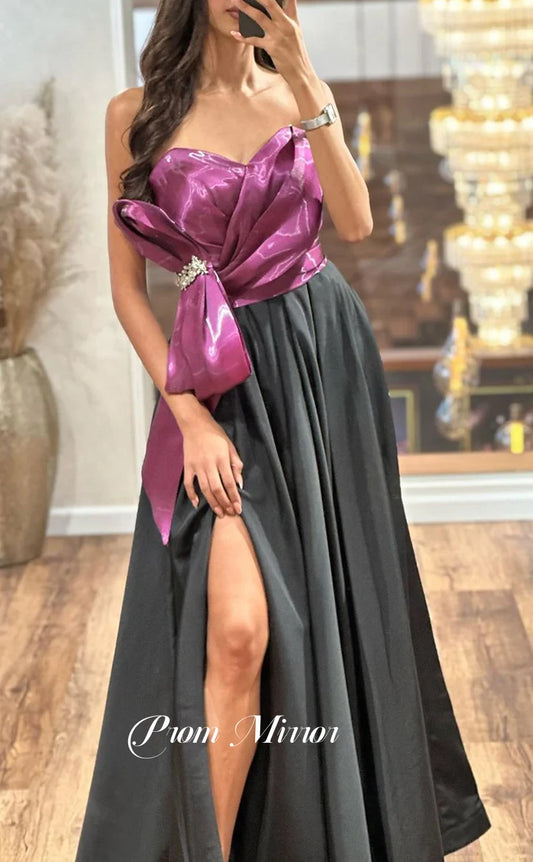 Lovely A-Line Prom Dresses Satin Formal Gown