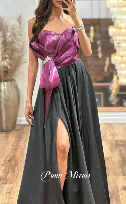 Lovely A-Line Prom Dresses Satin Formal Gown
