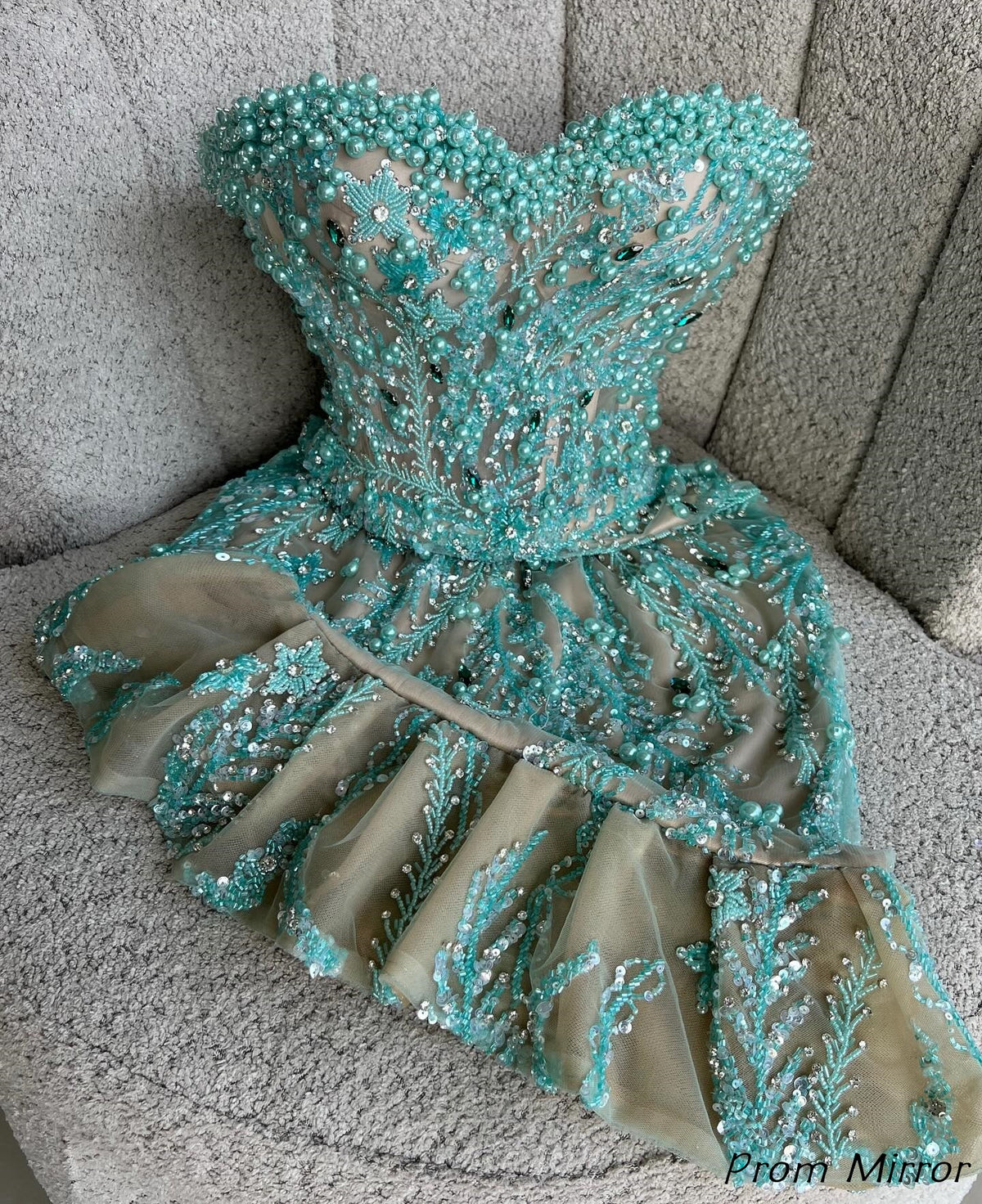 Luxury Beaded Sweetheart Homecoming Dresses Champagne Mini Party Gown