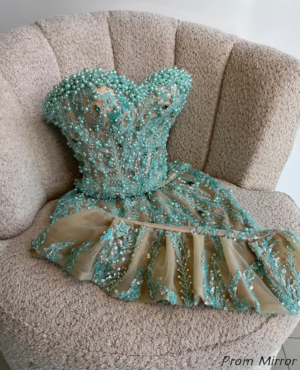 Luxury Beaded Sweetheart Homecoming Dresses Champagne Mini Party Gown
