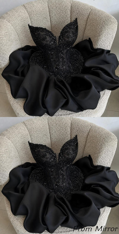 Luxury Black 17th Birthday Party Dresses Mini Homecoming Dress