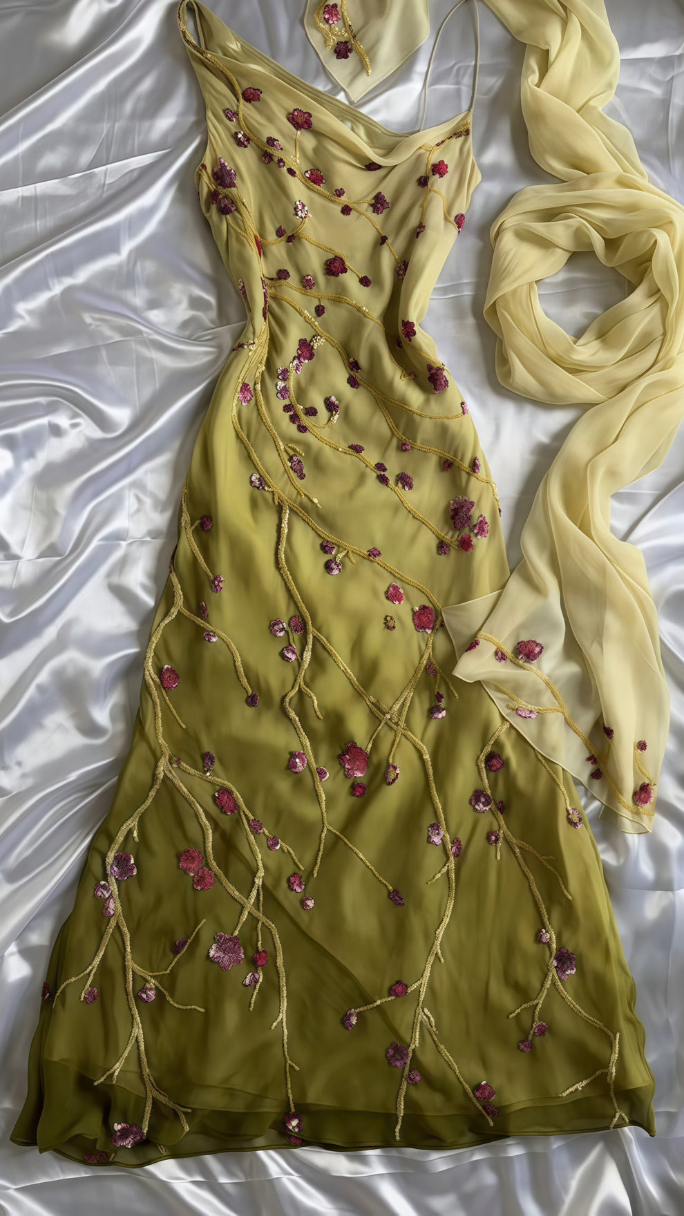 Gorgeous Ombre Green Chiffon Beaded Prom Dress Mermiad Evening Dress Y7731 main image 1