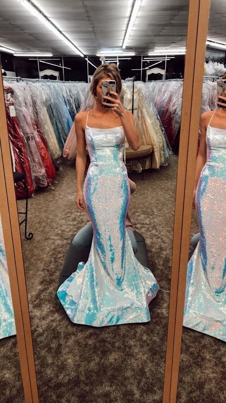 Mermaid Prom Dress, Sequin Long Prom Dresses