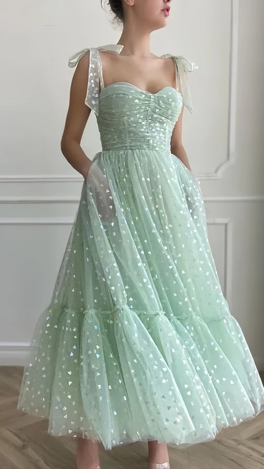 Mint Green Homecoming Dresses,Tulle Party Dress Short Prom Dress