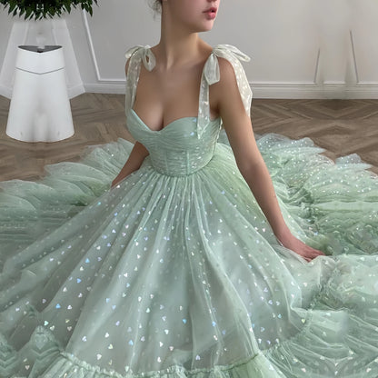 Mint Green Homecoming Dresses,Tulle Party Dress Short Prom Dress