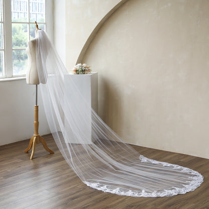 3M White Lace Tulle Wedding Veil