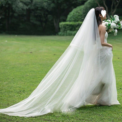 New Arrivals White Tulle Wedding Veil With Comb