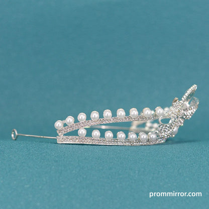 Princess Pearl Bowknot Queen Birthday Crown